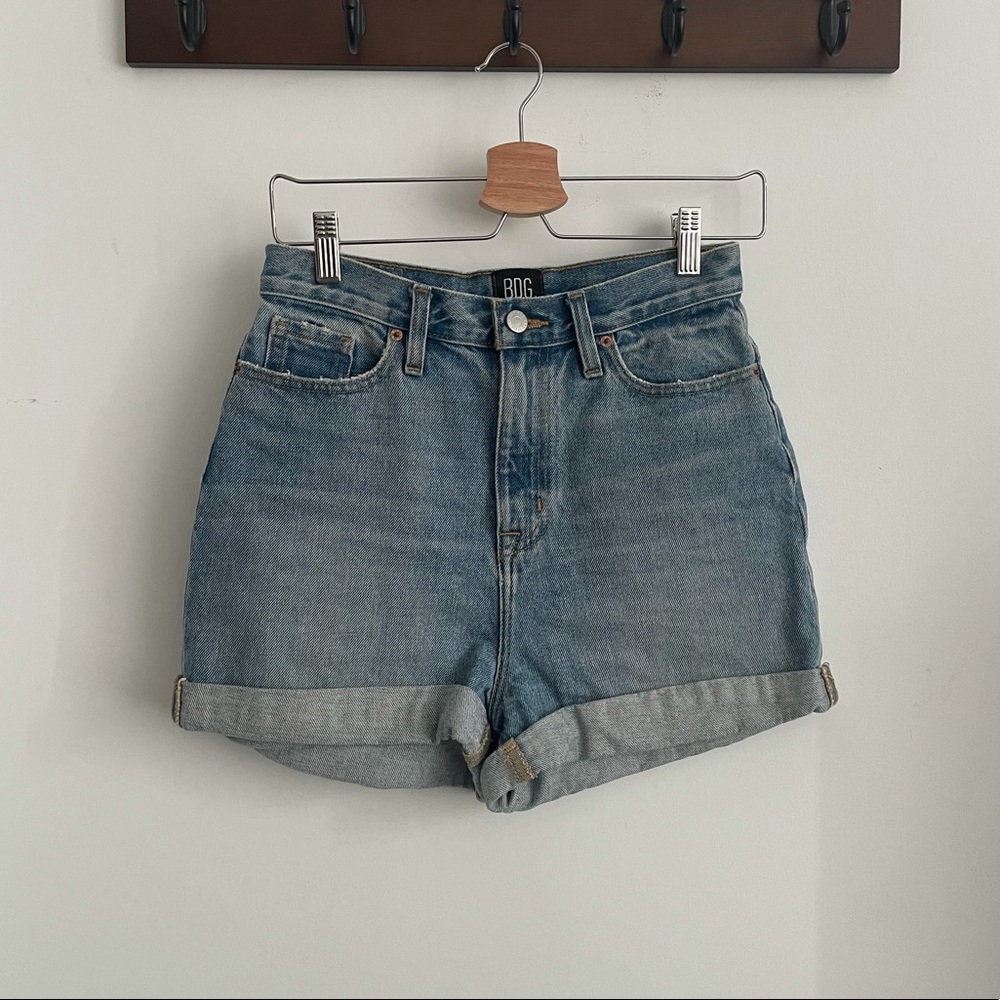 BDG Denim Mom High Rise Shorts